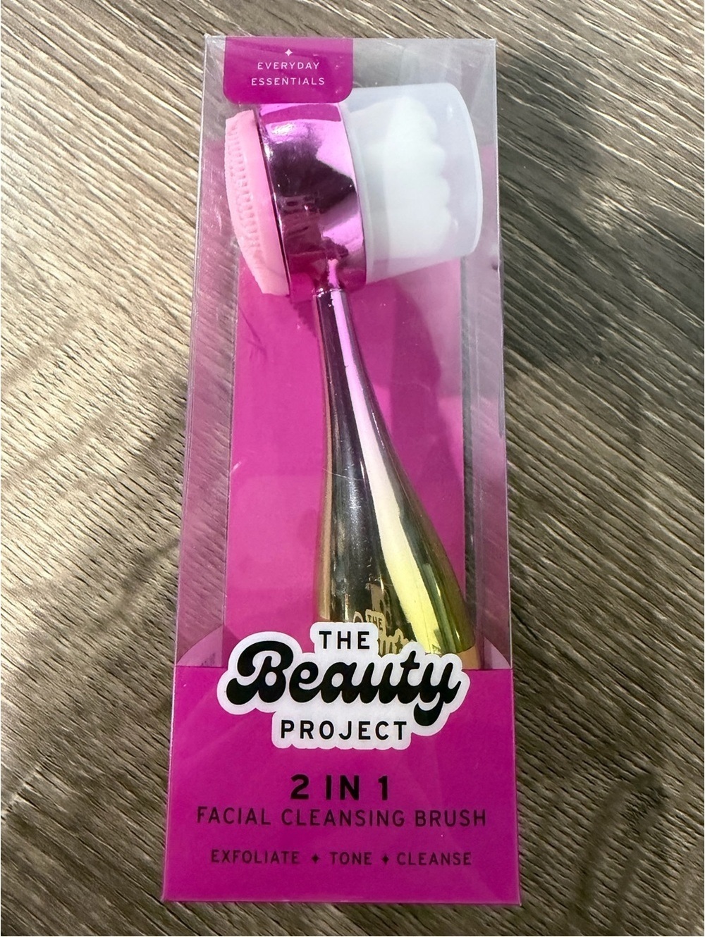 The Beauty Project 2 in 1 Facial Cleansing Brush NEW